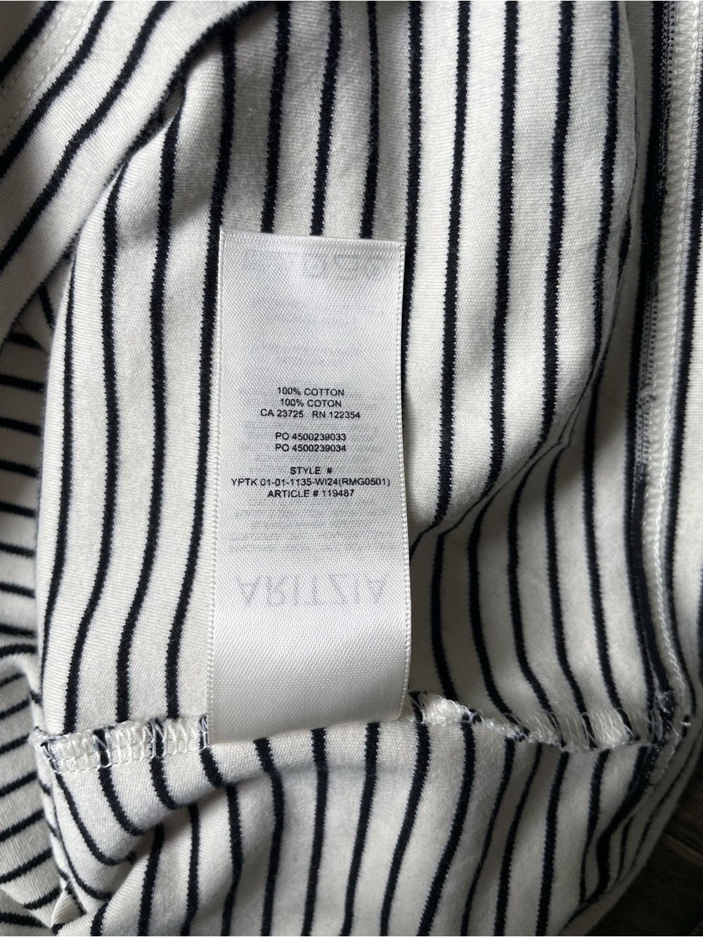 Aritzia • Babaton Pegasus Oversized Cotton Navy Blue White Striped T-Shirt • M - Picture 13 of 16